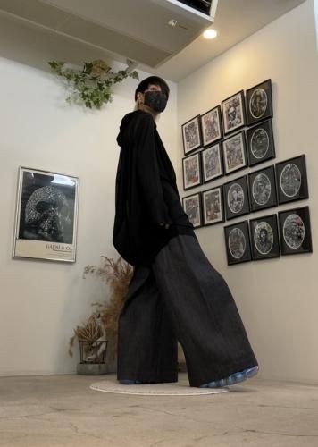 VOAAOV / DENIM Tuck Wide Pants / RIGID INDIGO - LAD MUSICIAN