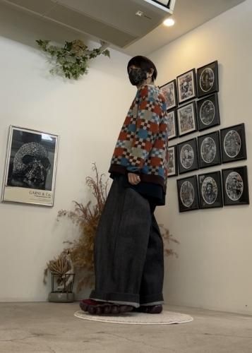 VOAAOV / DENIM Tuck Wide Pants / RIGID INDIGO - LAD MUSICIAN