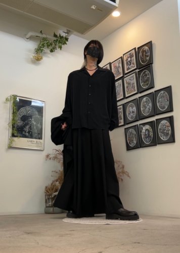 LAD MUSICIAN / DECHINE BIG OPEN COLLAR SHIRT / BLACK - LAD MUSICIAN・A.F  ARTEFACT・my beautiful landlet・VOAAOV・VICTIM・GARNI等の通販 |  鳥取県米子市のセレクトショップ、サイコボックス＜＜Psychobox＞＞