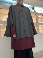 <img class='new_mark_img1' src='https://img.shop-pro.jp/img/new/icons34.gif' style='border:none;display:inline;margin:0px;padding:0px;width:auto;' />WIZZARD / LAYERED SHIRTS COAT / CHARCOAL×WINE