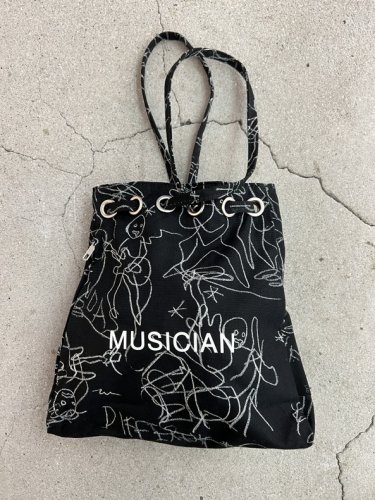 LAD MUSICIAN / DIFFERENT DRAWSTRING BAG SMALL / BLACK - LAD