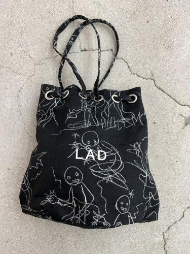 LAD MUSICIAN / DIFFERENT DRAWSTRING BAG SMALL / BLACK - LAD