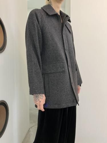 TROVE / FALKLAND WOOL MOSSER HALF COAT / CHARCOAL - LAD MUSICIAN