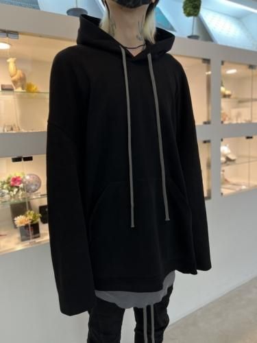 A.F ARTEFACT / Dolman Hoodie Knit Pullover / Black - LAD MUSICIAN