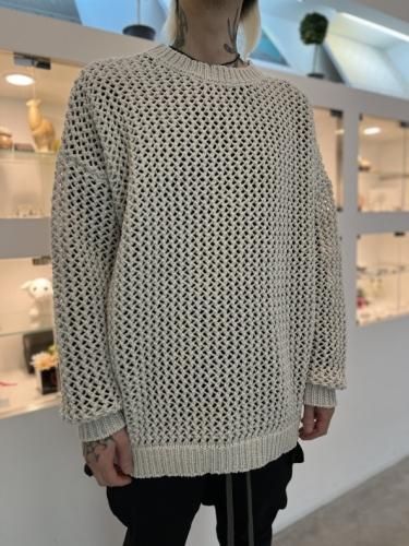 glamb / Low Gauge Mesh Knit / White - LAD MUSICIAN・A.F ARTEFACT