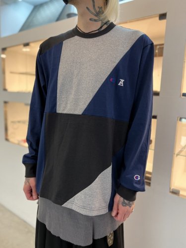 ANREALAGE×Champion / L/S T-SHIRT / Navy - LAD MUSICIAN・A.F