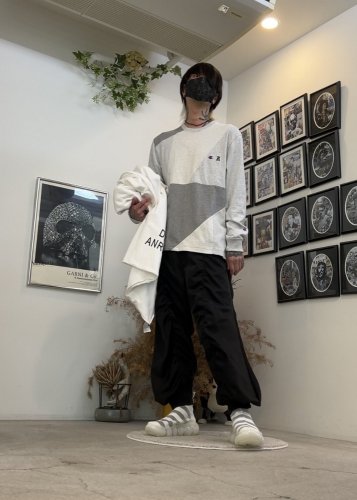 ANREALAGE×Champion / L/S T-SHIRT / Oxford Gray - LAD MUSICIAN・A.F