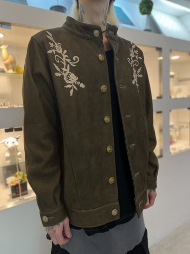 Varde77 / Nubuck leather embroidered jacket / ONE COLOR - LAD