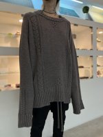 A.F ARTEFACT / Low Gauge Knit Pullover / Gray