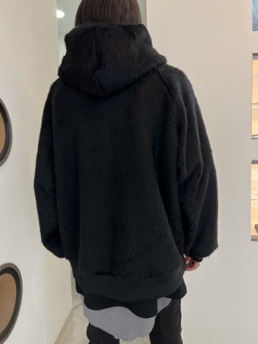 LAD MUSICIAN / SHAGGY SWEAT ZIP PARKA / BLACK - ＜＜＜Psychobox