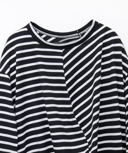 ANREALAGE / BALL BORDER JERSEY TOP / Black×White - LAD MUSICIAN