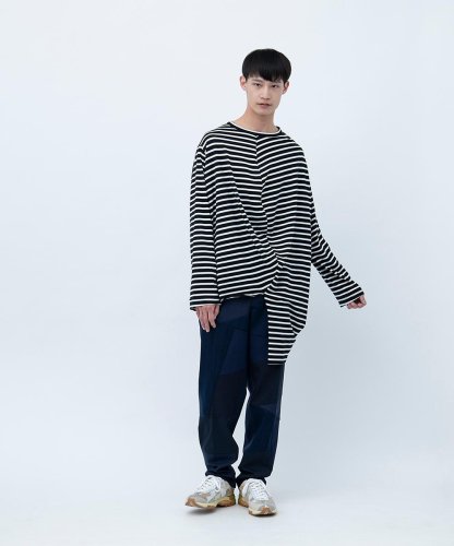 ANREALAGE / BALL BORDER JERSEY TOP / Black×White - LAD MUSICIAN