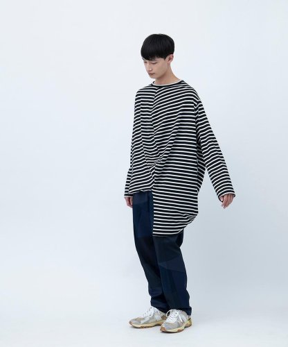 ANREALAGE / BALL BORDER JERSEY TOP / Black×White - LAD MUSICIAN