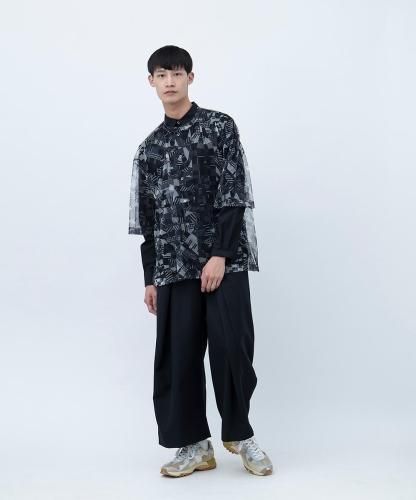 【ウールラップパンツ】アンリアレイジ　anseason スラックス ウールラップパンツ】アンリアレイジ anseason スラックス