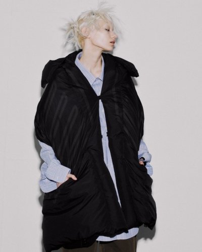 OLD MOUNTAIN×F/CE.×Psychobox / Hooded Down Stole / Ink Black - LAD ...