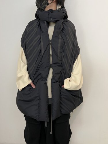 OLD MOUNTAIN×F/CE.×Psychobox / Hooded Down Stole / Ink Black