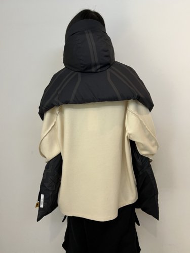 OLD MOUNTAIN×F/CE.×Psychobox / Hooded Down Stole / Ink Black - LAD 