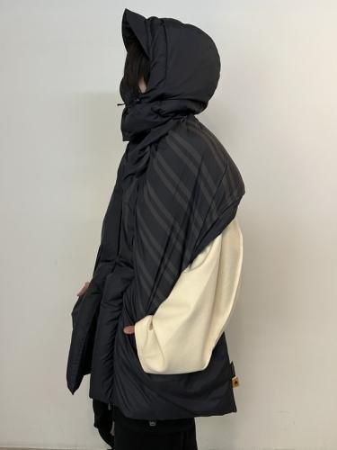 OLD MOUNTAIN×F/CE.×Psychobox / Hooded Down Stole / Ink Black ※2023