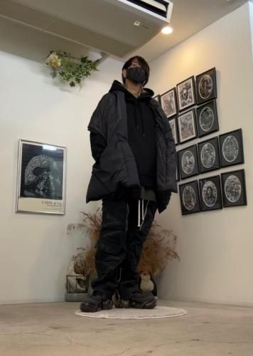 OLD MOUNTAIN×F/CE.×Psychobox / Hooded Down Stole / Ink 