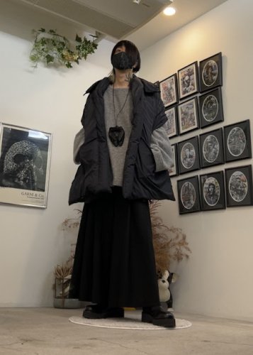 OLD MOUNTAIN×F/CE.×Psychobox / Hooded Down Stole / Ink Black ※2023 