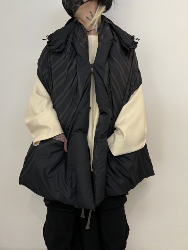 OLD MOUNTAIN×F/CE.×Psychobox / Hooded Down Stole / Ink Black - LAD