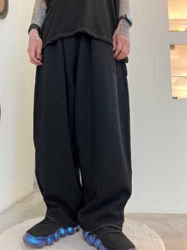 my beautiful landlet / URAKE SWEAT WIDE PANTS / BLACK - LAD