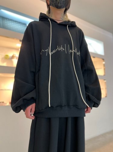 my beautiful landlet / URAKE SWEAT HOODIE / BLACK - LAD