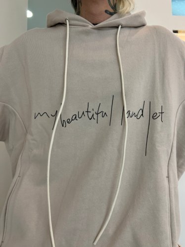 my beautiful landlet / URAKE SWEAT HOODIE / PINK - LAD MUSICIAN