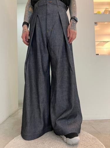 VOAAOV / LOOSE DENIM Tuck Wide Pants / INDIGO - LAD