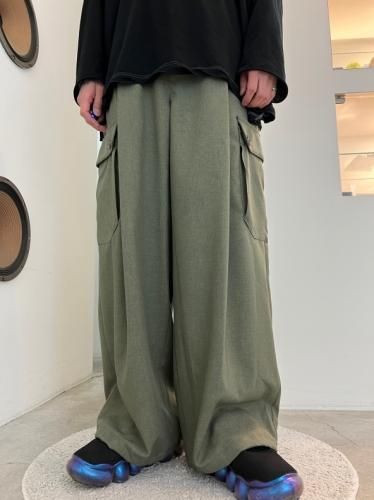 VOAAOV / GABERDINE Wide Cargo Pants / OLIVE - LAD MUSICIAN・A.F