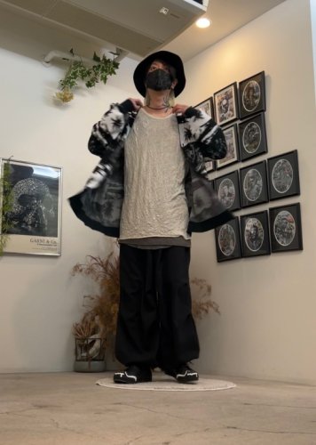 LAD MUSICIAN / POLYESTER TROPICAL OVER PANTS / BLACK - LAD MUSICIAN・A.F  ARTEFACT・my beautiful landlet・VOAAOV・VICTIM・GARNI等の通販 |  鳥取県米子市のセレクトショップ、サイコボックス＜＜Psychobox＞＞