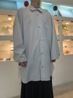 VOAAOV / XXXXL Long Shirt / WHITE Stripe