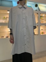VOAAOV / XXXXL Short Sleeve Shirt / WHITE Stripe