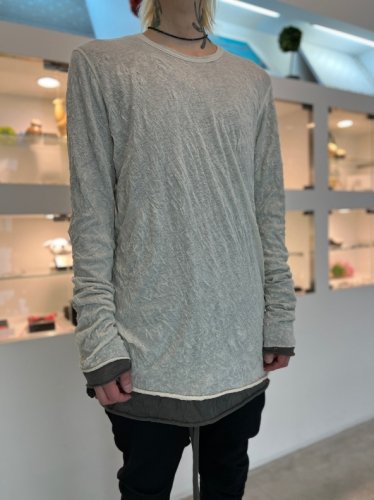 A.F ARTEFACT / Layered Long Sleeve / Ivory×Gray - LAD MUSICIAN