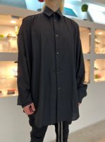 A.F ARTEFACT / Tropical Wool Cocoon Shirts / Black