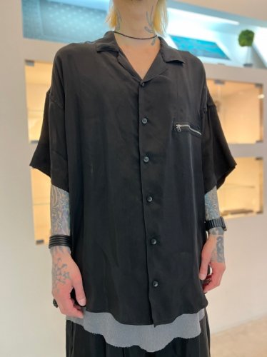 my beautiful landlet / DYED CUPRO TAFFETA SHORT SLEEVE SHIRT