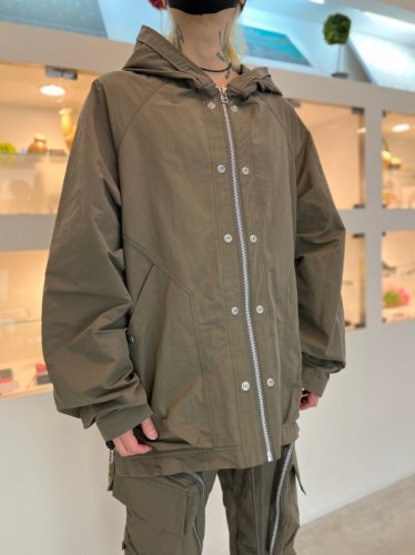 A.F ARTEFACT / Over Sized Hoodie Blouson / Khaki - LAD MUSICIAN