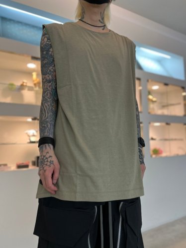 VOAAOV / COTTON MODAL No Sleeve Top / KHAKI - LAD MUSICIAN・A.F