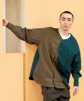 【予約商品】rehacer / Asymmetry Tone Shirt Jacket / 9月下旬発売予定 / 23年 5/7 〆切