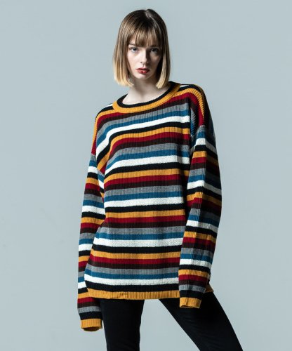 予約商品】glamb / Fifties Border Knit / 8月上旬発売予定 / 23年 5