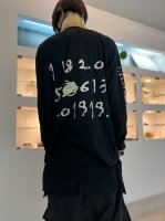 A.F ARTEFACT / Numbering Print Long Sleeve T-Shirts / Black