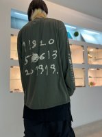 A.F ARTEFACT / Numbering Print Long Sleeve T-Shirts / Khaki