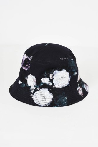 LAD MUSICIAN / PAINT FLOWER BUCKET HAT / DARK NAVY - LAD MUSICIAN