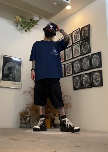 LAD MUSICIAN / PAINT FLOWER BUCKET HAT / DARK NAVY - LAD MUSICIAN・A.F  ARTEFACT・my beautiful landlet・VOAAOV・VICTIM・GARNI等の通販 |