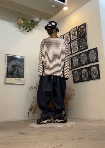 LAD MUSICIAN / PAINT FLOWER BUCKET HAT / DARK NAVY - LAD