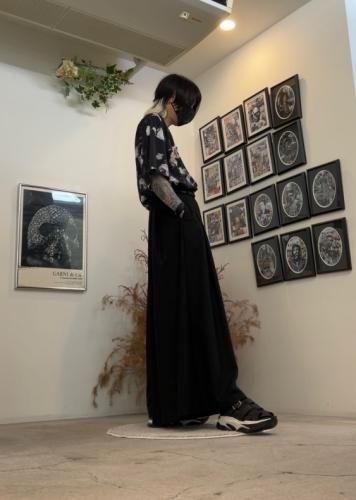 LAD MUSICIAN 23SS 絵画FLOWERシャツ BLACK 新品 LAD MUSICIAN [ラッドミュージシャン] DECHINE FLOWER BIG SHIRT