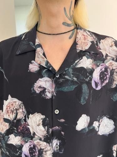 LAD MUSICIAN / DECHINE PAINT FLOWER OPEN COLLAR SHORT SLEEVE