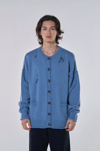 予約商品】VICTIM / DAMEGE KNIT CARDIGAN / 10月上旬発売予定 / 23年