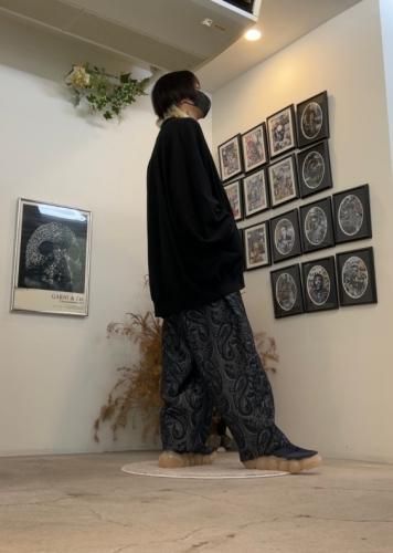 my beautiful landlet / PAISLEY PATTERN JACQUARD EASY WIDE PANTS