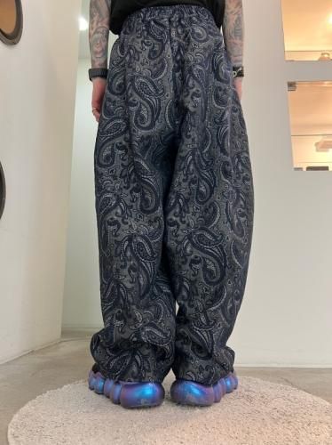 my beautiful landlet / PAISLEY PATTERN JACQUARD EASY WIDE PANTS